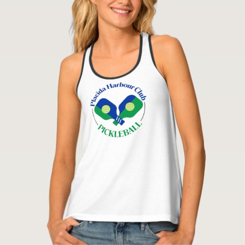 PHC Pickleball Womens Racerback Tank Top piping