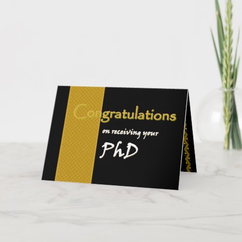 PhD Congratulations Custom Name Card