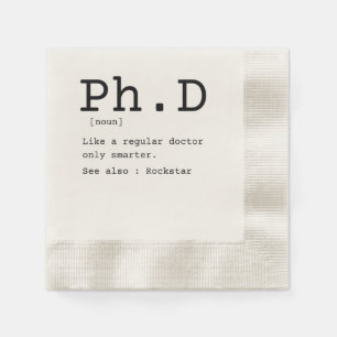 PhD definition philosophy doctor dissertation Napkins