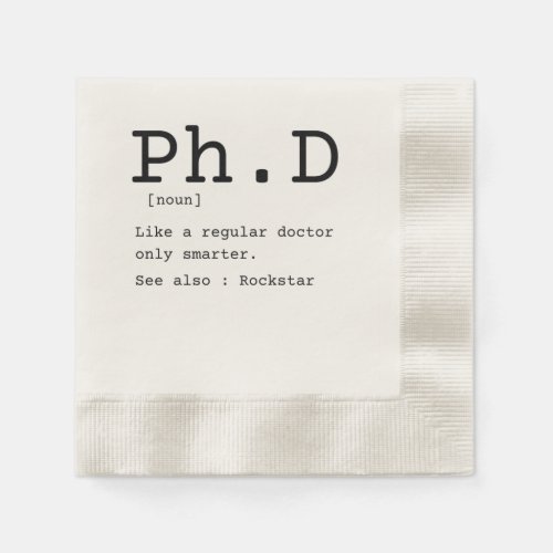 PhD definition philosophy doctor dissertation Napkins