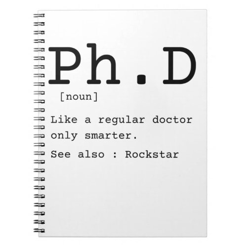 PhD definition philosophy doctor dissertation Notebook