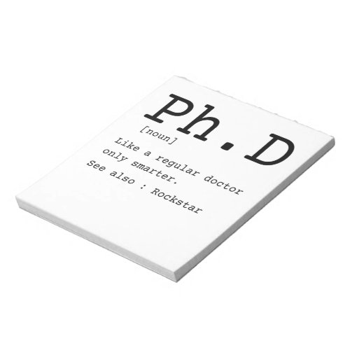 PhD definition philosophy doctor dissertation Notepad