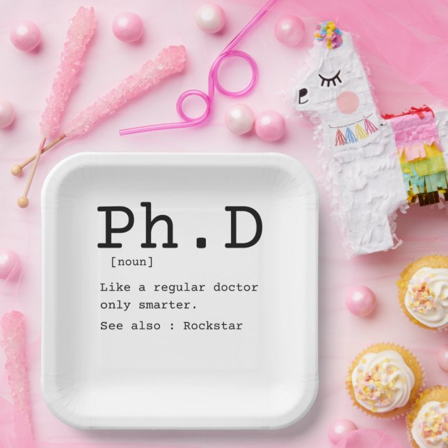 PhD definition philosophy doctor dissertation Paper Plates (Party)