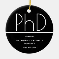 PhD degree Graduation Party Black Keepsake