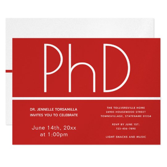 phd degree graduation party
