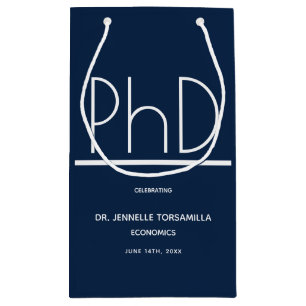 PhD degree Graduation Party Small Blue Small Gift Bag