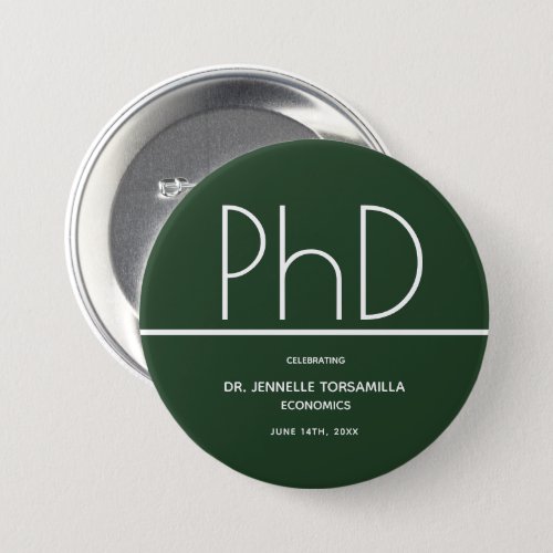 PhD degree Keepsake Graduation Button