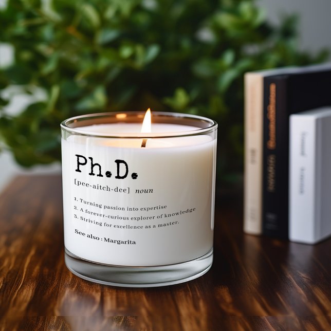 Phd Degree Keepsake  Scented Candle (Creator Uploaded)