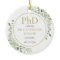 Phd Degree Watercolor Greenery Keepsake