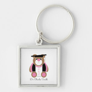 PhD doctor of philosophy congratulations cute bear Keychain