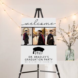 PhD Doctoral Grad Hat Doctoral Graduation Welcome Foam Board