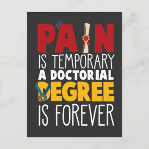 PhD Doctorate Student Doctor Graduation College Postcard