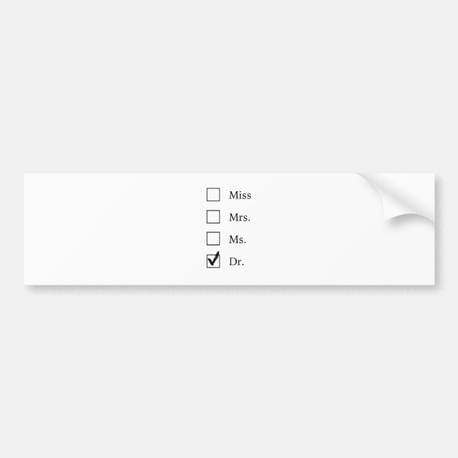 PhD gifts for women Bumper Sticker (Front)