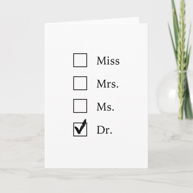 PhD gifts for women Card (Front)