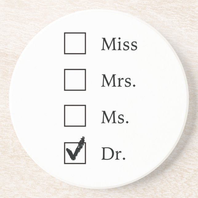 PhD gifts for women Coaster (Front)