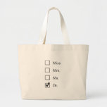 Phd Gifts For Women Large Tote Bag at Zazzle