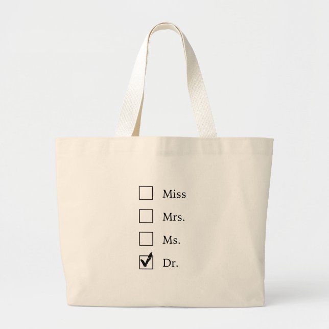 PhD gifts for women Large Tote Bag (Front)