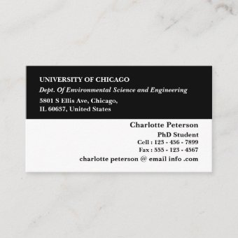 business cards for phd students