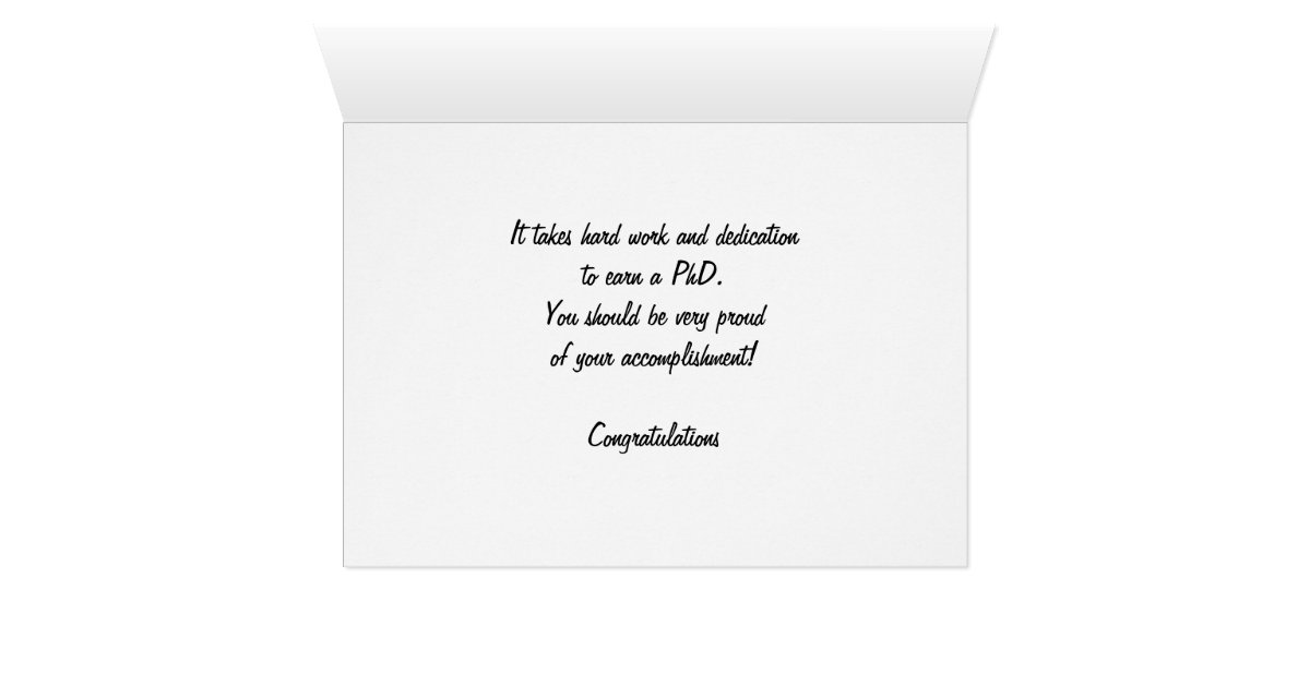 PhD Graduation Card | Zazzle