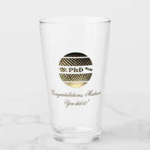 PhD graduation day defense party Glass