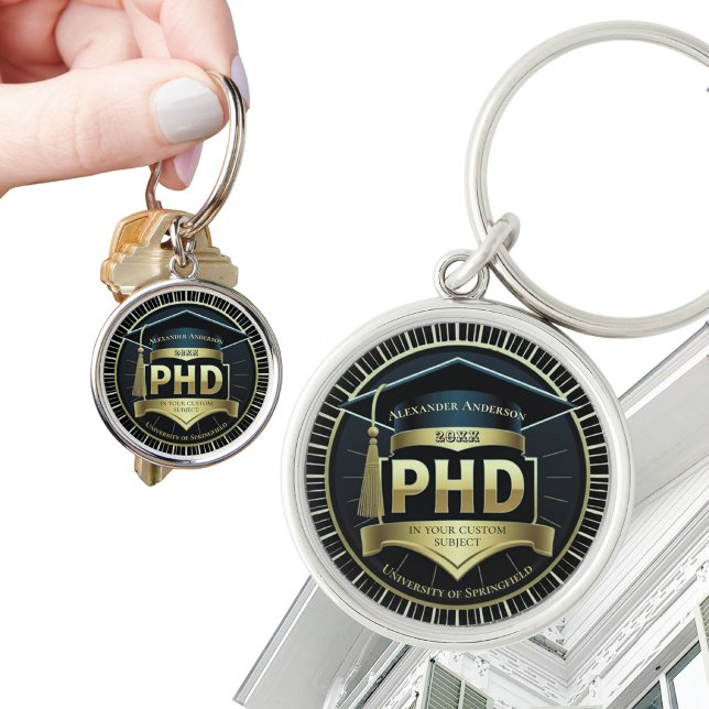 Phd graduation doctoral thesis defense Keychain (Creator Uploaded)