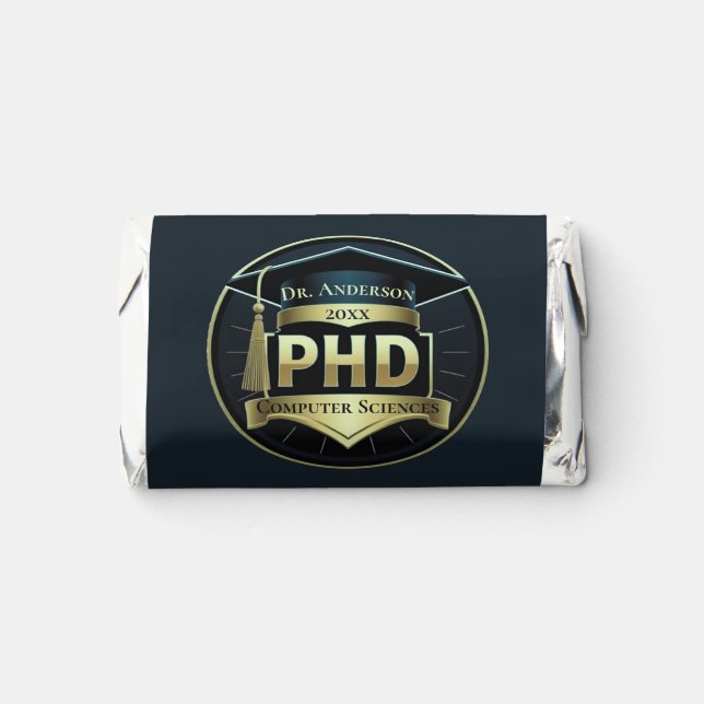 Phd graduation doctoral thesis party food  hershey's miniatures (Front)