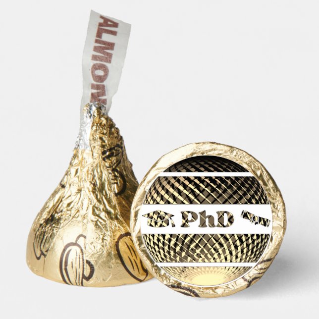 PhD graduation gold Hershey®'s Kisses® (Front)