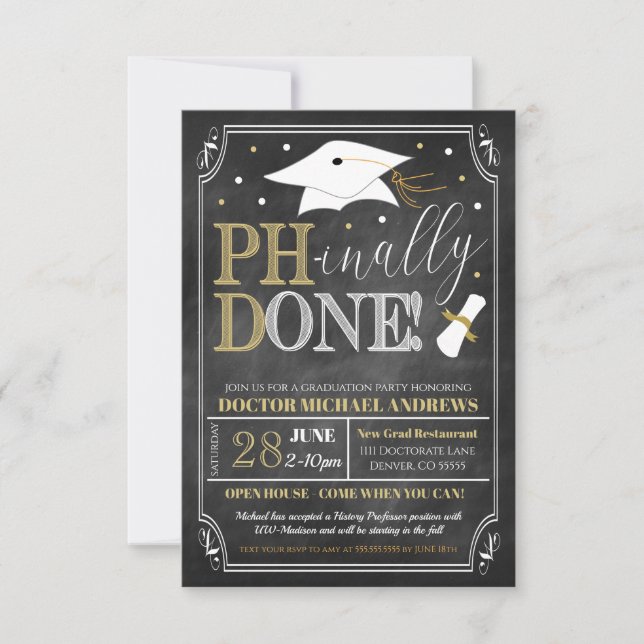 PhD Graduation Invitation (Front)