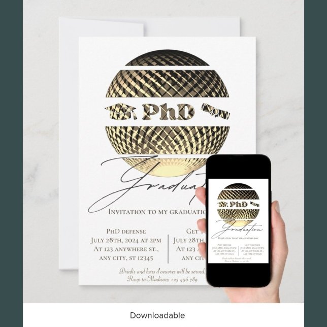 Phd graduation invitation  (Creator Uploaded)
