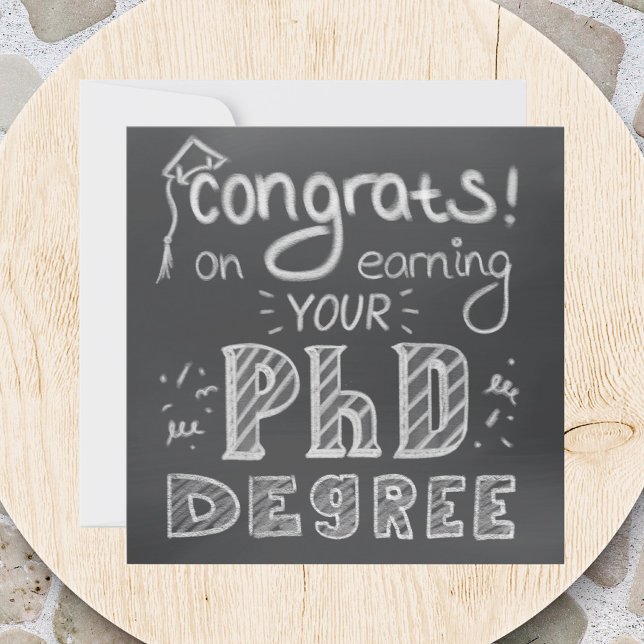 PhD graduation thesis defense congratulation card  (Creator Uploaded)