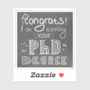 PhD graduation thesis defense decoration Sticker