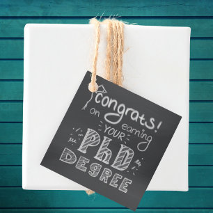 PhD graduation thesis defense gift tag
