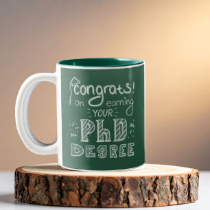 PhD graduation thesis defense graduate gift Two-Tone Coffee Mug