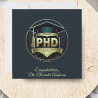 PhD graduation thesis defense gratulation card