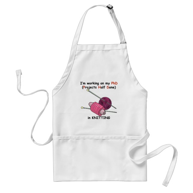 PhD in Knitting Adult Apron (Front)