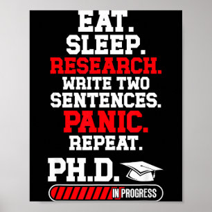 Phd in progress phd graduation phd degree doctor poster