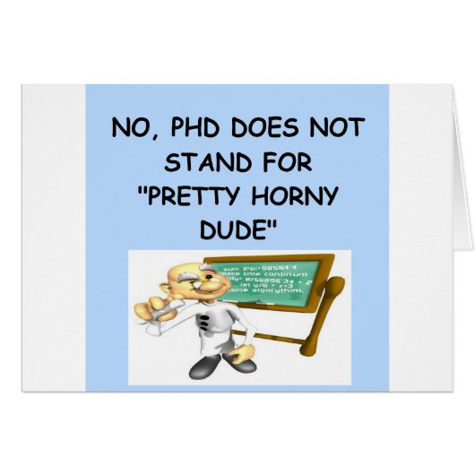 phd joke cards (Front Horizontal)