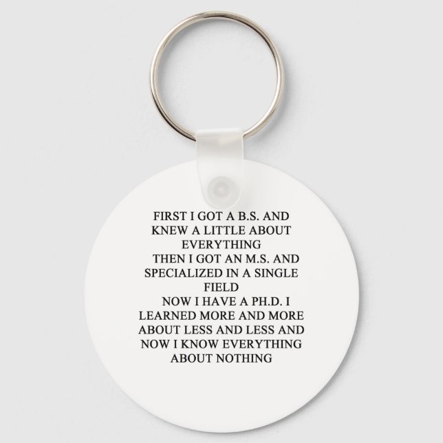 PHD joke Keychain (Front)