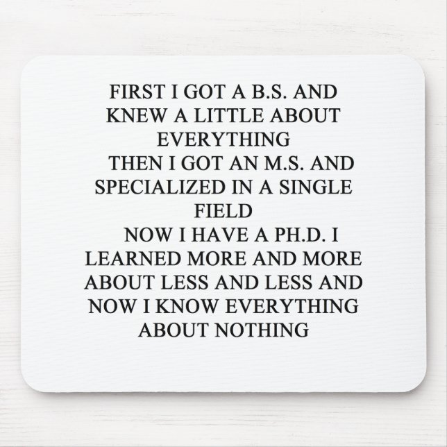 PHD joke Mouse Pad (Front)