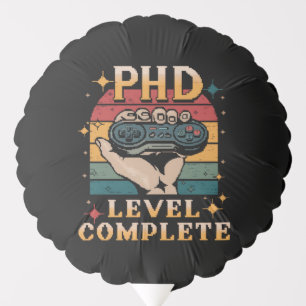 PhD Level Complete Graduation Doctorate Gaming Balloon