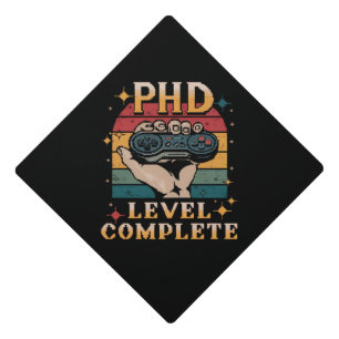 PhD Level Complete Graduation Doctorate Gaming Cap Topper