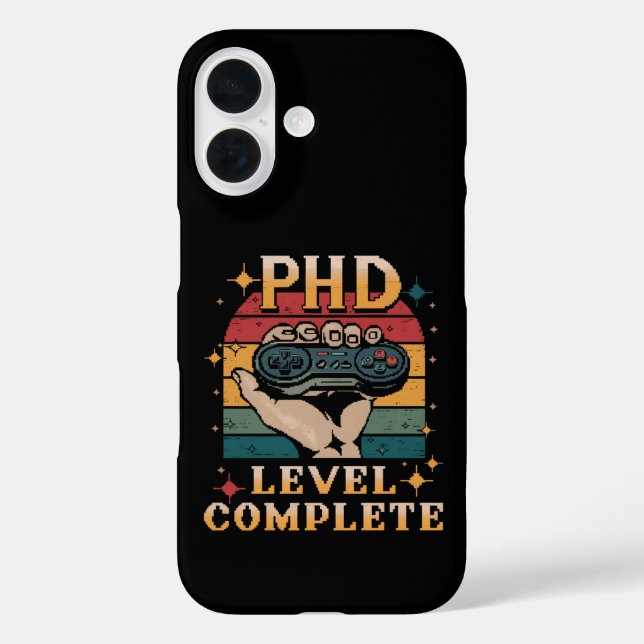 PhD Level Complete Graduation Doctorate Gaming Case-Mate iPhone Case (Back)