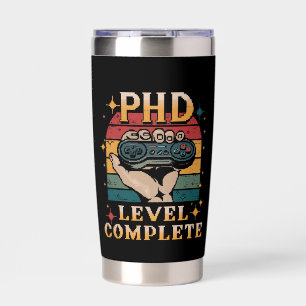 PhD Level Complete Graduation Doctorate Gaming Insulated Tumbler