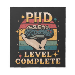 PhD Level Complete Graduation Doctorate Gaming Notepad