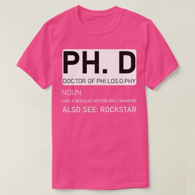 PhD Philosophy 1 T-Shirt (Design Front)