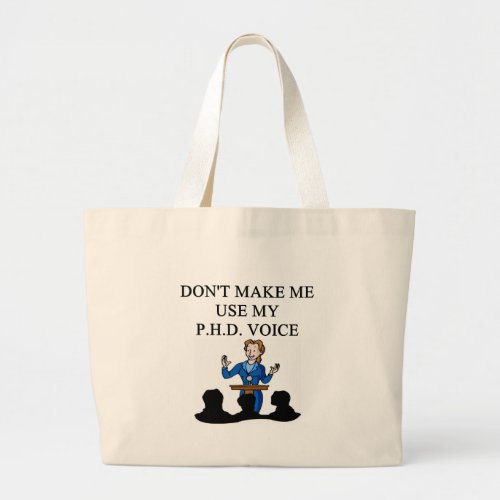 PHD voice Large Tote Bag
