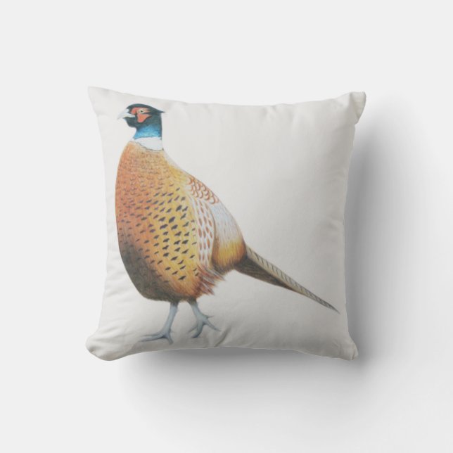 Pheasant 2012 throw pillow (Front)