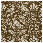 Pheasant and Hare Pattern, Brown and Beige  Fabric