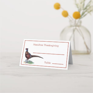 Pheasant Autumn Place Card
