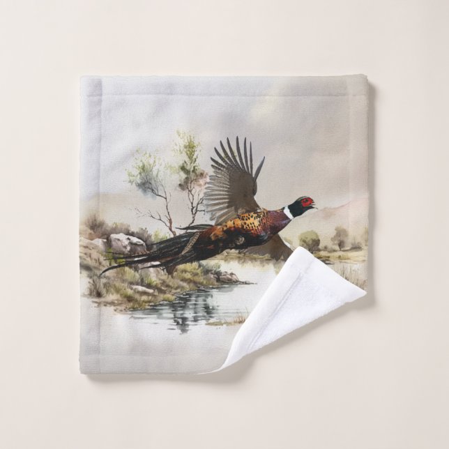 Pheasant   bath towel set (Wash Cloth)